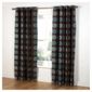 Tesco Chenille Circles Lined Eyelet Curtains W163xL137cm (64x54"), Chocolate/Teal