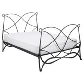 Lindos King Bed, Black Textured Finish