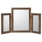 Basic Desk Mirror - Dark Wood Effect