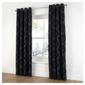 Tesco Flock Damask Lined Curtains W163xL137cm (64x54"), Black