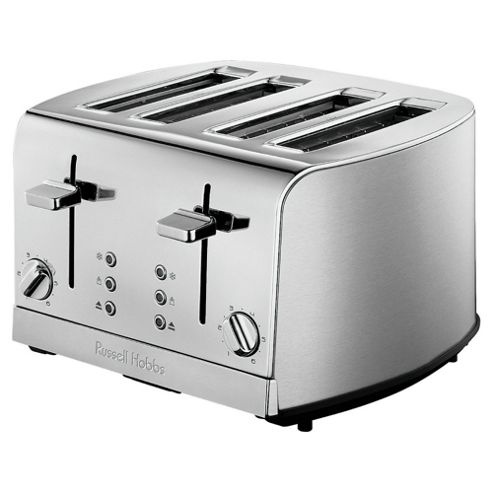 Image of Russell Hobbs 18117 Deluxe 4 Slice Toaster - Stainless Steel
