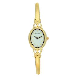 Accursit Ladies Gold Tone Bracelet Watch