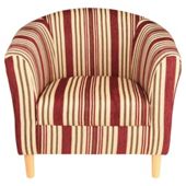 Tub Chair Stripe Mulberry