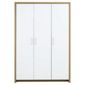 Manhattan Triple Wardrobe, Oak-Effect & White Gloss