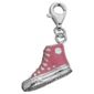 Sterling Silver Pink Baseball Boot Charm