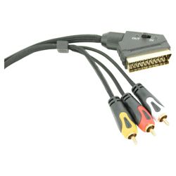 Technika 1.2m Scart to Phono / RCA-3 Cable