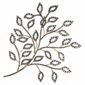 Diamante Leaves Metal Art