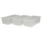 WhamCrystal 62L Underbed storage box with lid, 3 pack clear