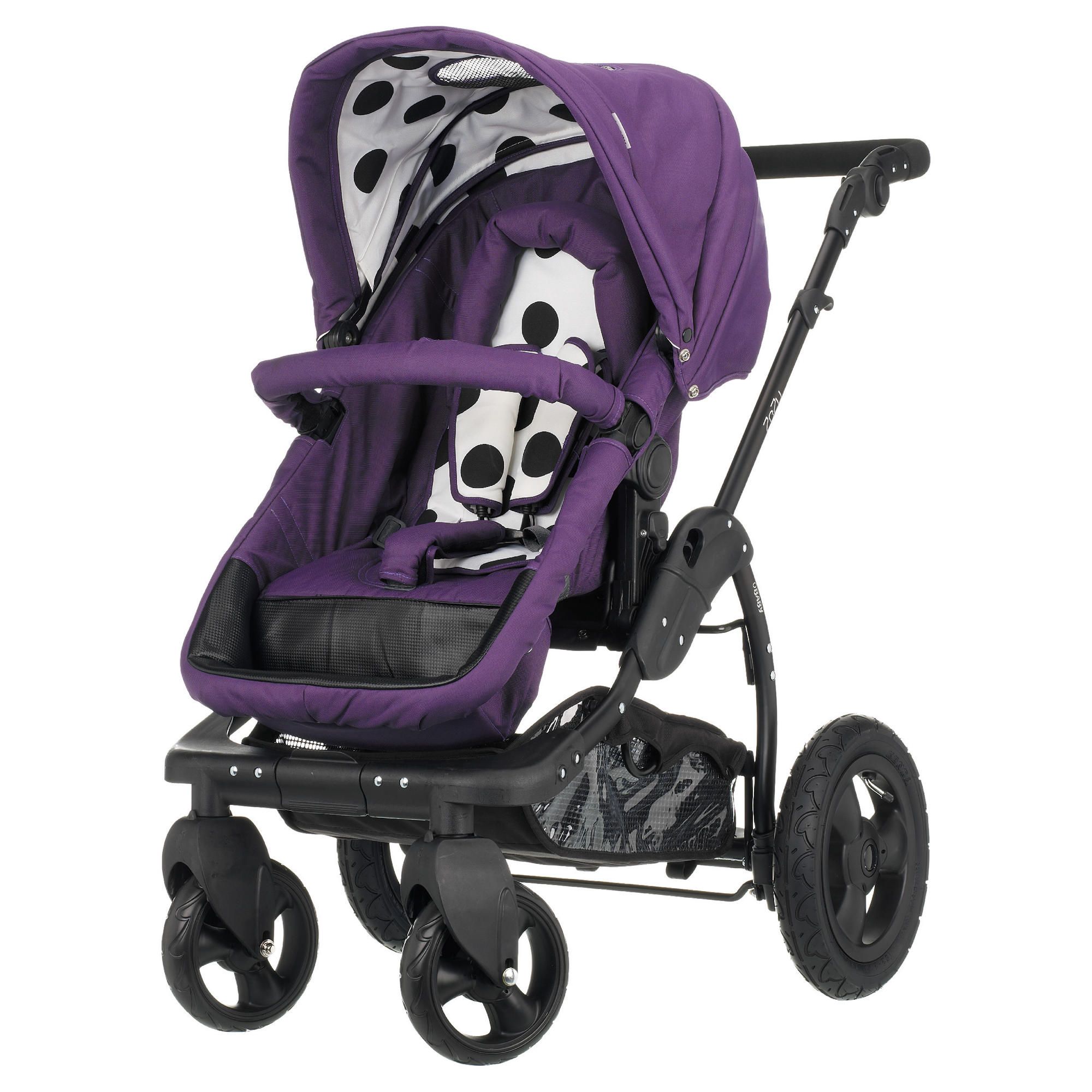 Obaby Zezu Pramette, Dotty Purple car seat is available separately