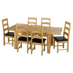 Tuscany 6 Seat Set, Oak