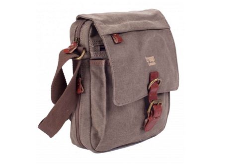 Image of Trp0211 Troop London Classic Canvas Across Body Bag Brown
