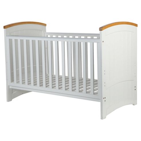 Image of Tutti Bambini Barcelona Cot Bed, White & Natural