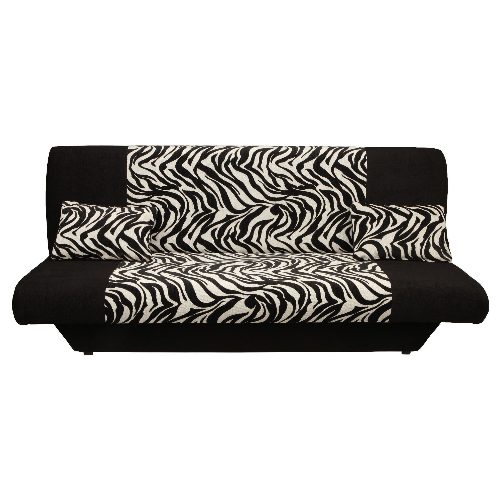 Congo Large Fabric Clic Clac Sofa Bed, Zebra Black