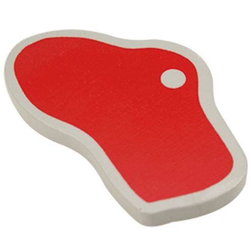 Image of Bigjigs Toys Bjf102 Wooden Play Food Steak (pack Of 2)