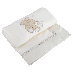 East Coast Button With Bobbin Fleece Blanket