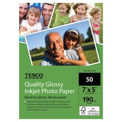 Tesco quality glossy inkjet Photo Paper - 50 Sheets