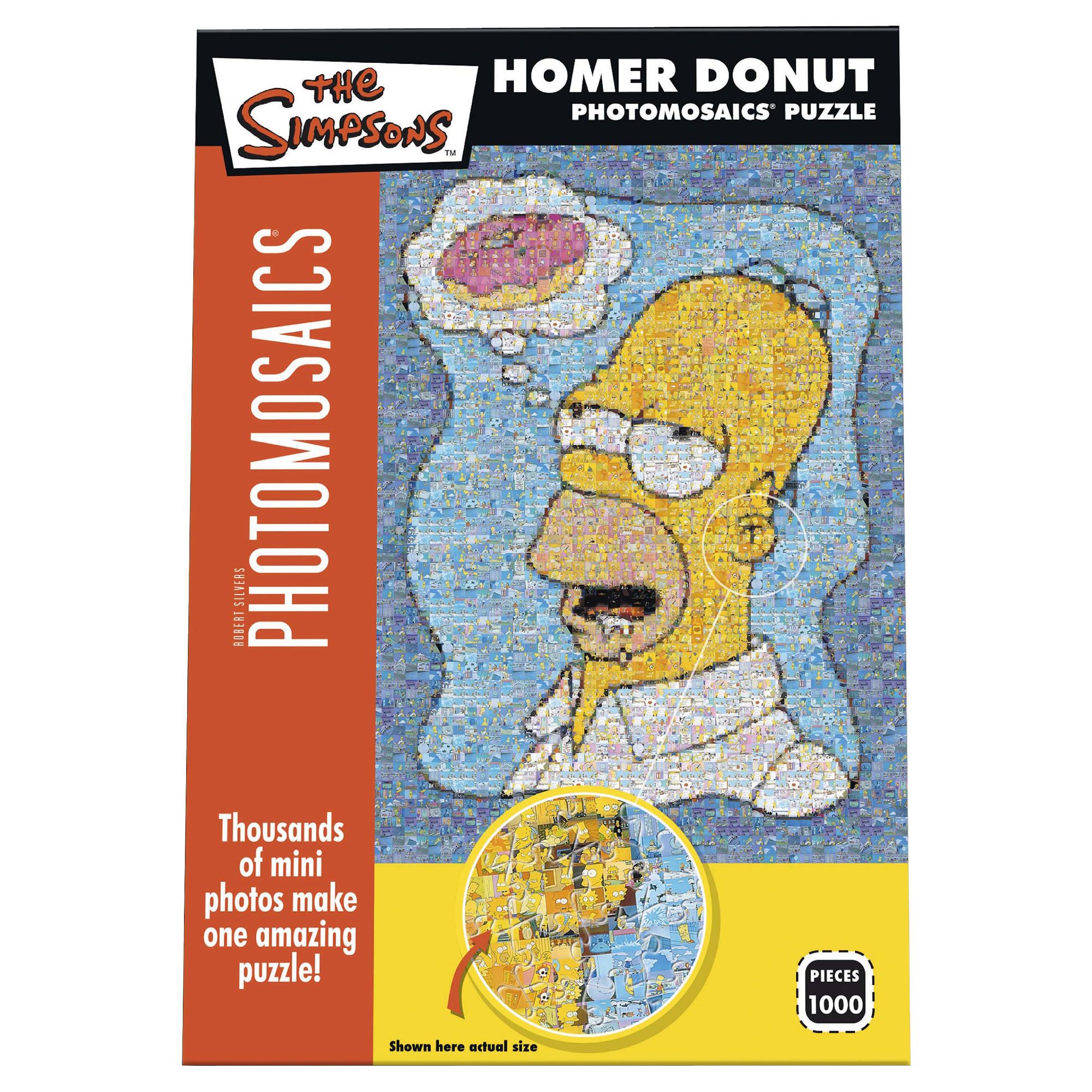 Paul Lamond Simpsons Photomosaic Puzzle Homer Donut 