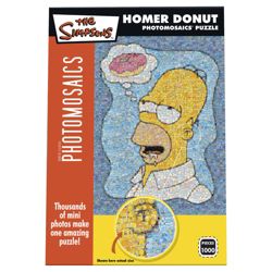 Paul Lamond Simpsons Photomosaic Puzzle Homer Donut