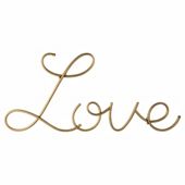 Tesco Love Metal Art, Gold