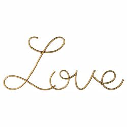 Tesco Love Metal Art, Gold