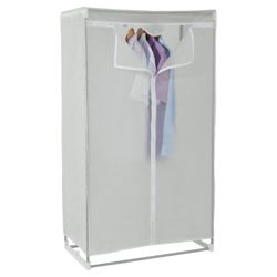 Single covered tidy rail wardrobe