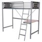 Domino High Sleeper Bed Frame, Silver & Black Headboard