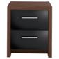 Manhattan Bedside Chest, Walnut-Effect & Black Gloss