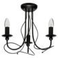 Tesco Lighting Candelabra Ceiling Fitting 3 Light Black Finish