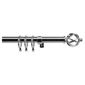 Extendable Metal Pole 25-28mm 120-210cm Round Cage Final Satin Steel