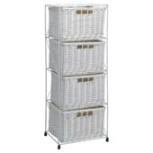 Tesco Wicker Large 4 Drawer Tower