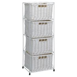 Tesco Wicker Large 4 Drawer Tower