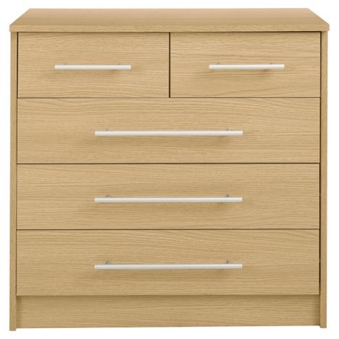 Image of Kendal 5 Drawer Chest, Oak Effect