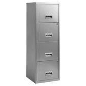 Pierre Henry A4 4 Drawer Maxi Filing Cabinet, Silver