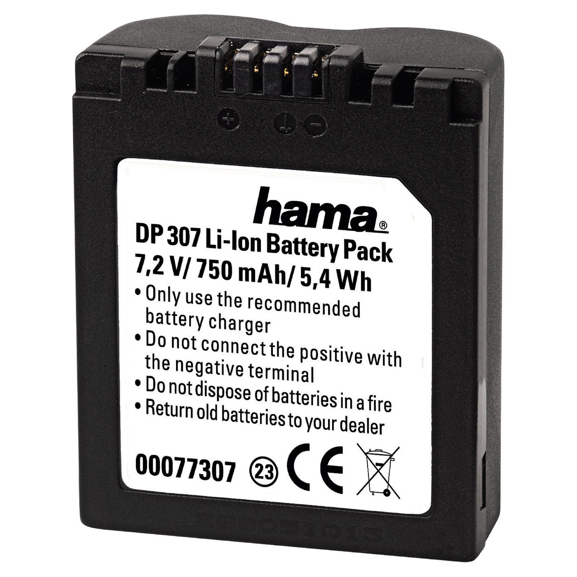Hama Li-Ion Battery DP 307 suitable for Panasonic (Equivalent to Panasonic CGR-S006E battery)
