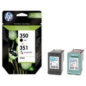 HP 350 / HP 351 Printer Ink Cartridge - Black & Colour Combo (SD412EE)