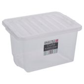 Wham Crystal 24L Underbed storage box with lid, clear
