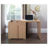 Brandon Extending Desk, Oak Effect Finish