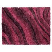 Tesco Rugs waves shaggy rug 160x230cm raspberry