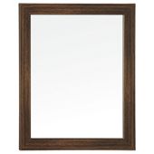 Basic Mirror - Dark Wood Effect 47x37cm