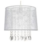 Tesco Flock on voile shade with droplets