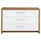 Manhattan 3 Drawer Chest, Oak-Effect & White Gloss