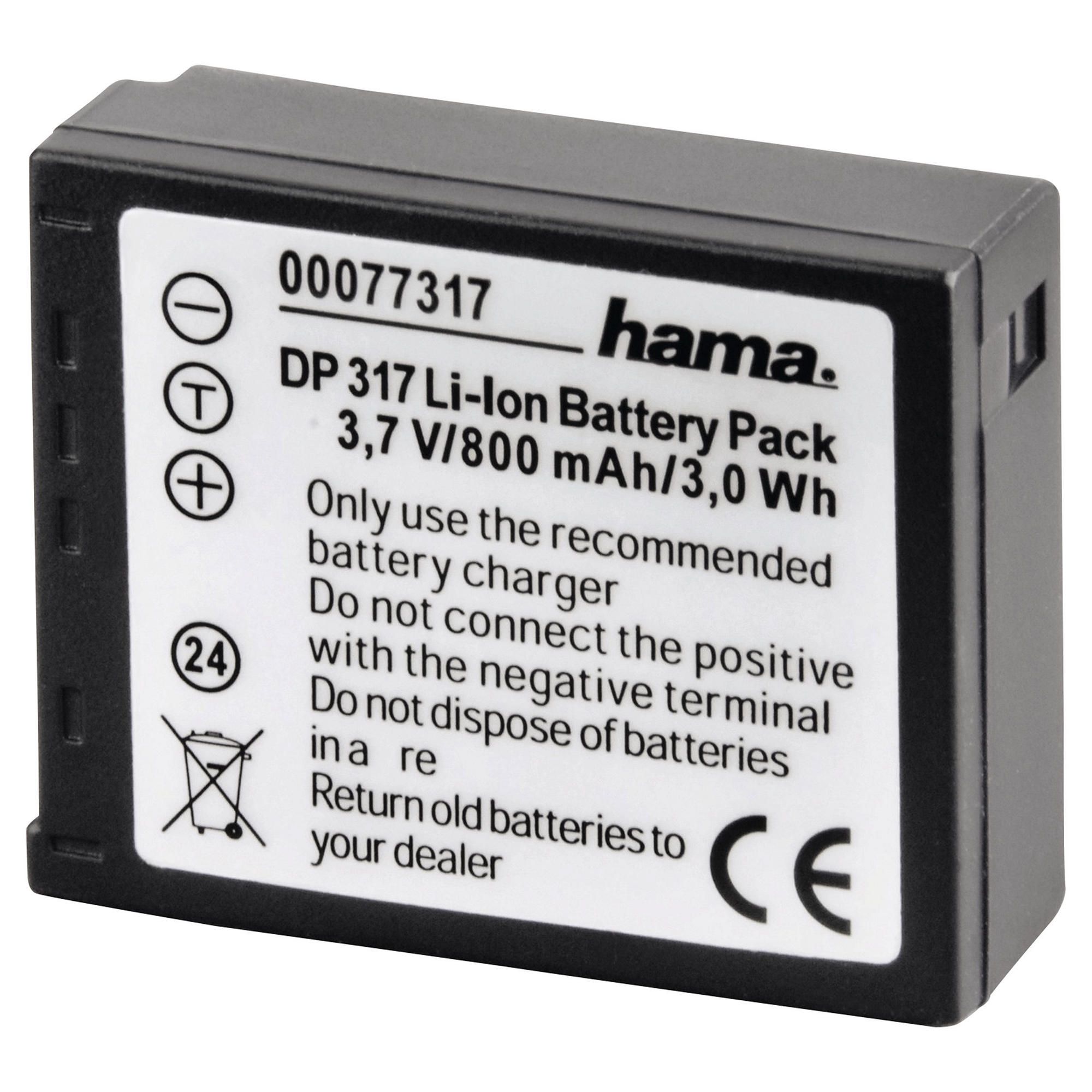 Hama Rechargeable Li-Ion Battery DP 317 for Panasonic (Equivalent to Panasonic CGA-S007 battery)