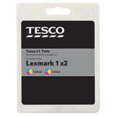Tesco L101 Colour Printer Ink Cartridge Twin pack (Compatible with printers using Lexmark 1 Cartridge)