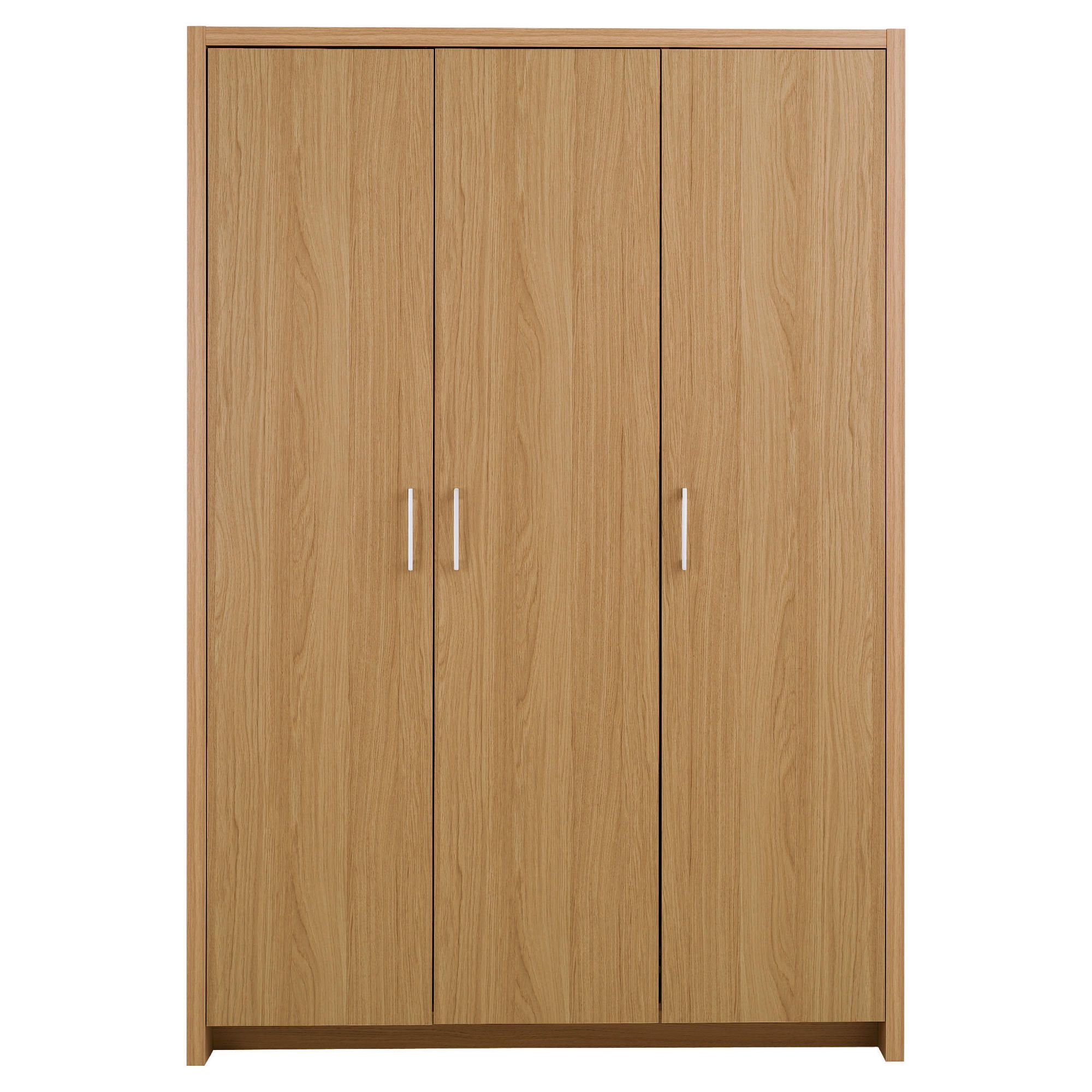 Manhattan Triple Wardrobe, Oak-Effect at Tesco Direct