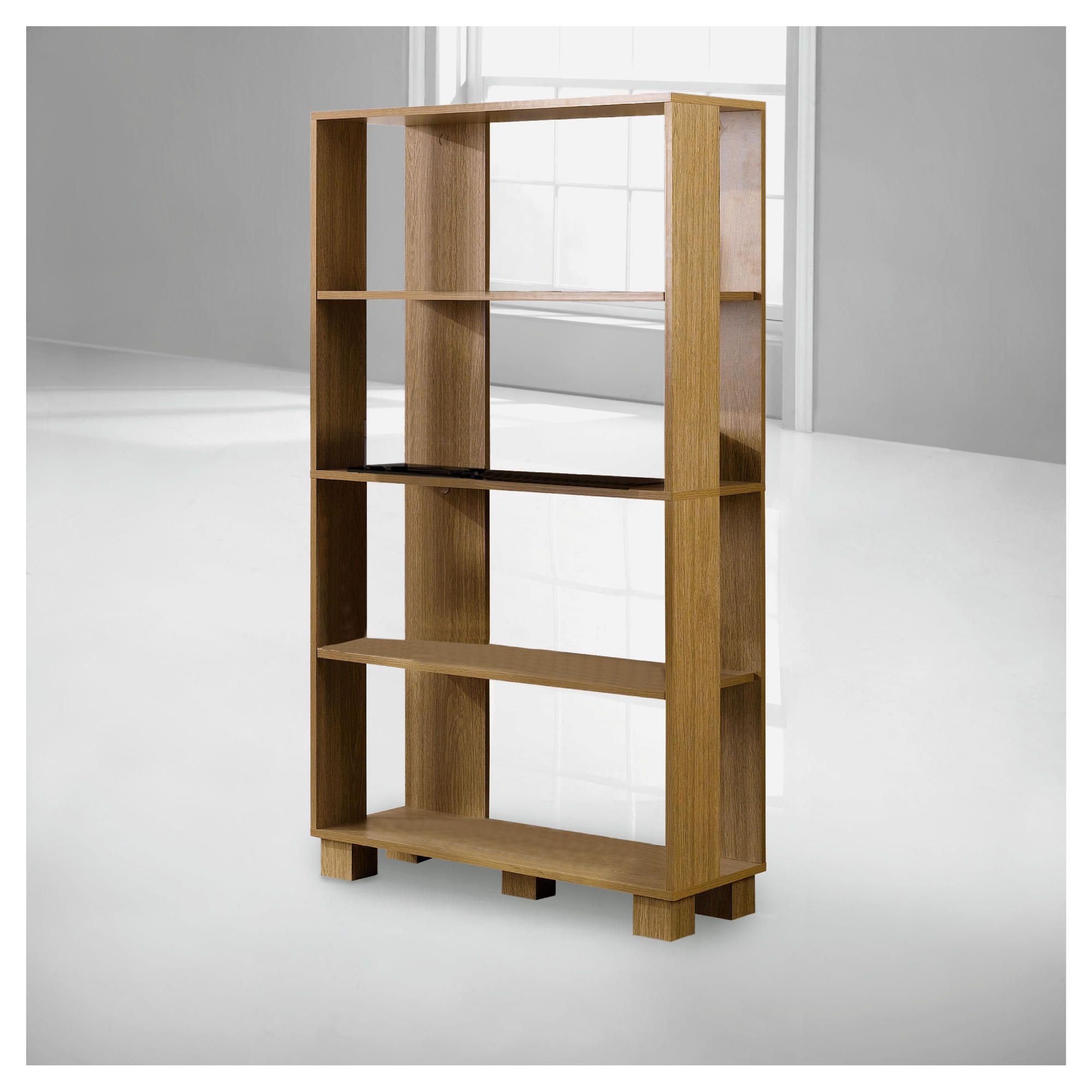 Nico 4 Shelf Bookcase, Oak-effect