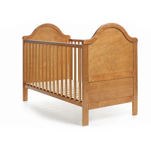 Image of Obaby B Is For Bear Cot Bed, Country Pine