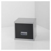 Pierre Henry A4 1 Drawer Maxi Filing Cabinet Silver/Black