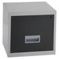 Pierre Henry A4 1 Drawer Maxi Filing Cabinet, Silver With Black Drawer