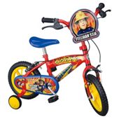Fireman Sam Kids 12” Wheel Bike - Boys with stabilisers