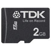 TDK 2GB Micro SD Memory Card, Black